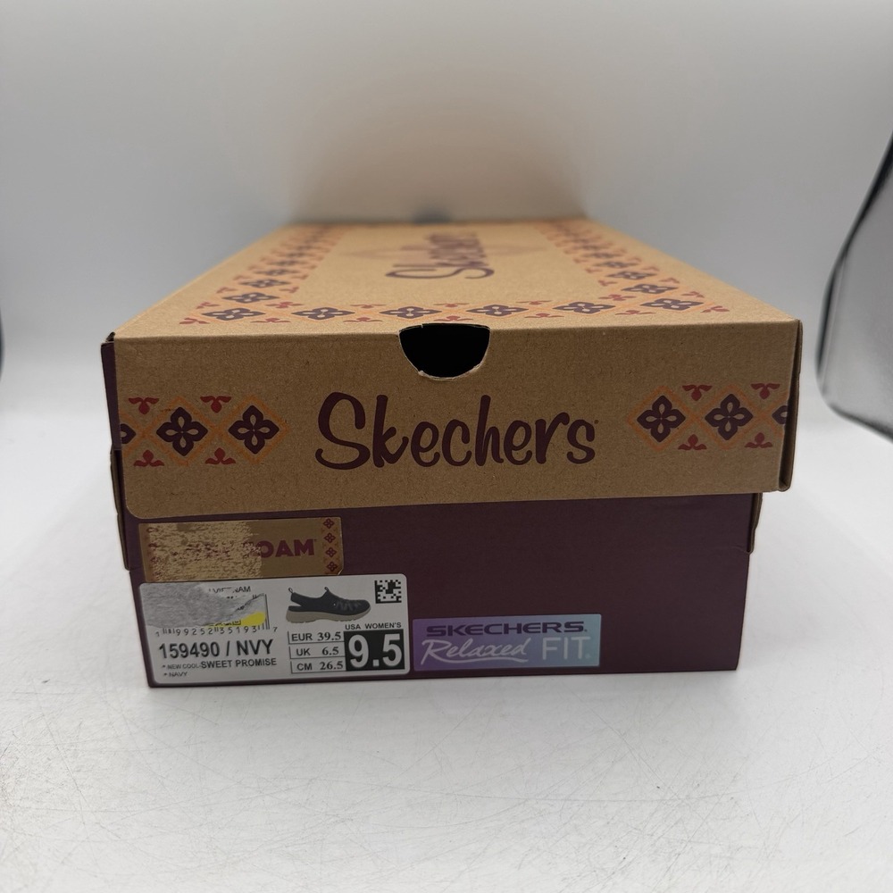 Skechers New Coool Sweet Promise Sandals Womens Sz 9.5 Navy Blue Slip On Shoes - Picture 11 of 11
